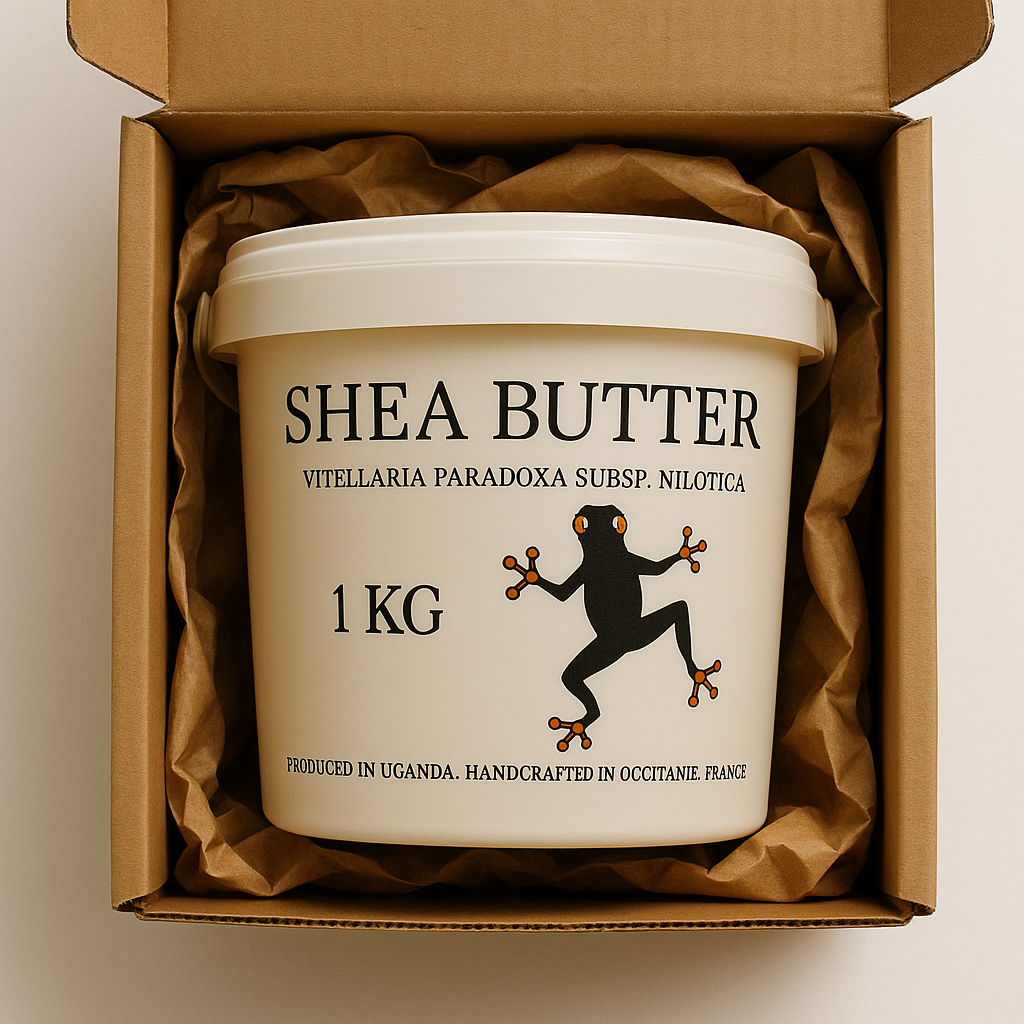 Rainforestcosme rohe Nilotica-Sheabutter 1Kg. Eine einfach zu formulierende Sheabutter für Ihre selbstgemachte Kosmetik. Gesicht, Körper, Bart und Haare.